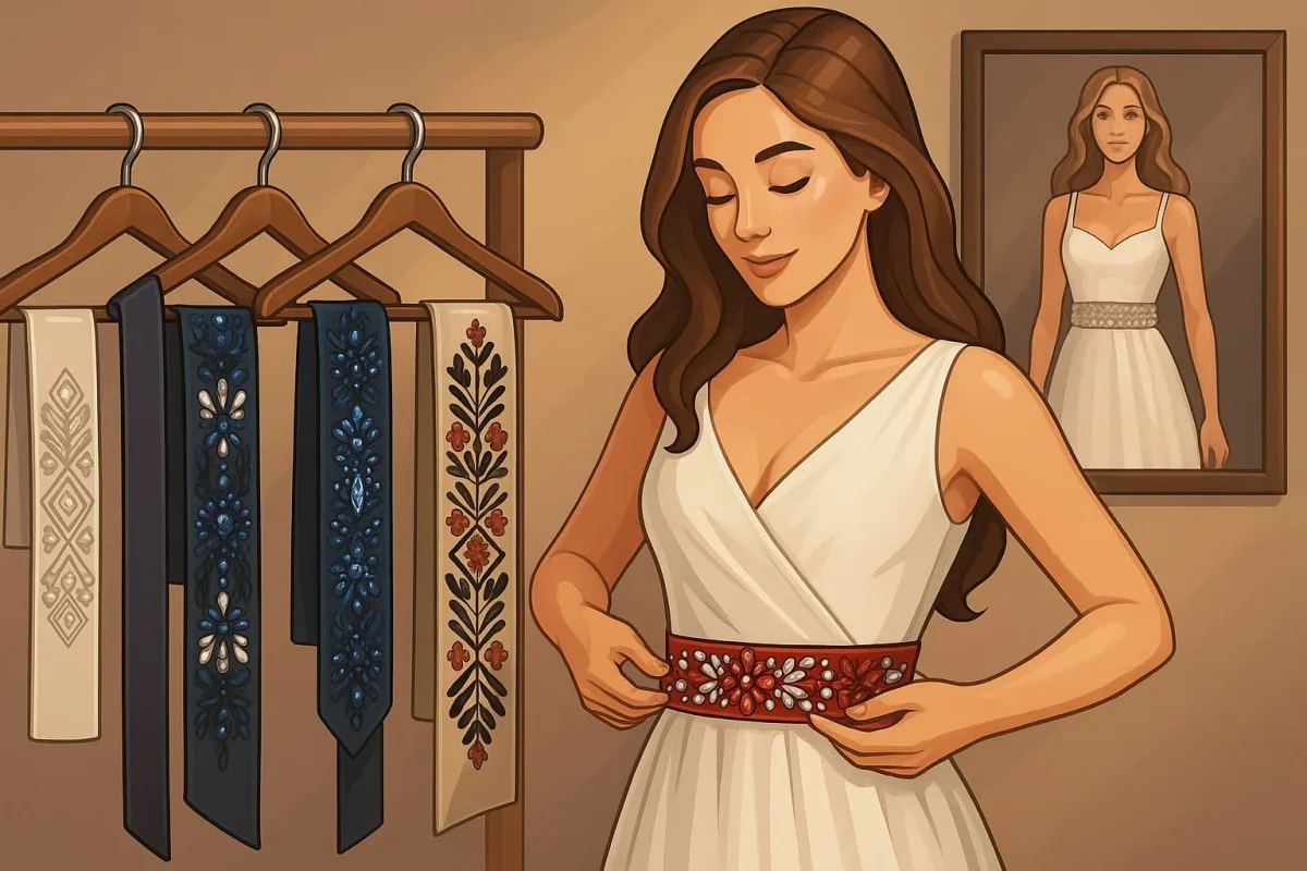 Вишиті пояси до плаття — деталь, що створює характер